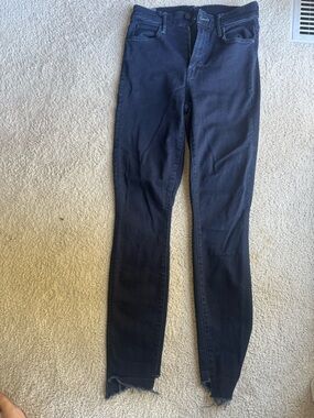 MOTHER Two-Step Gray Skinny Jeans
